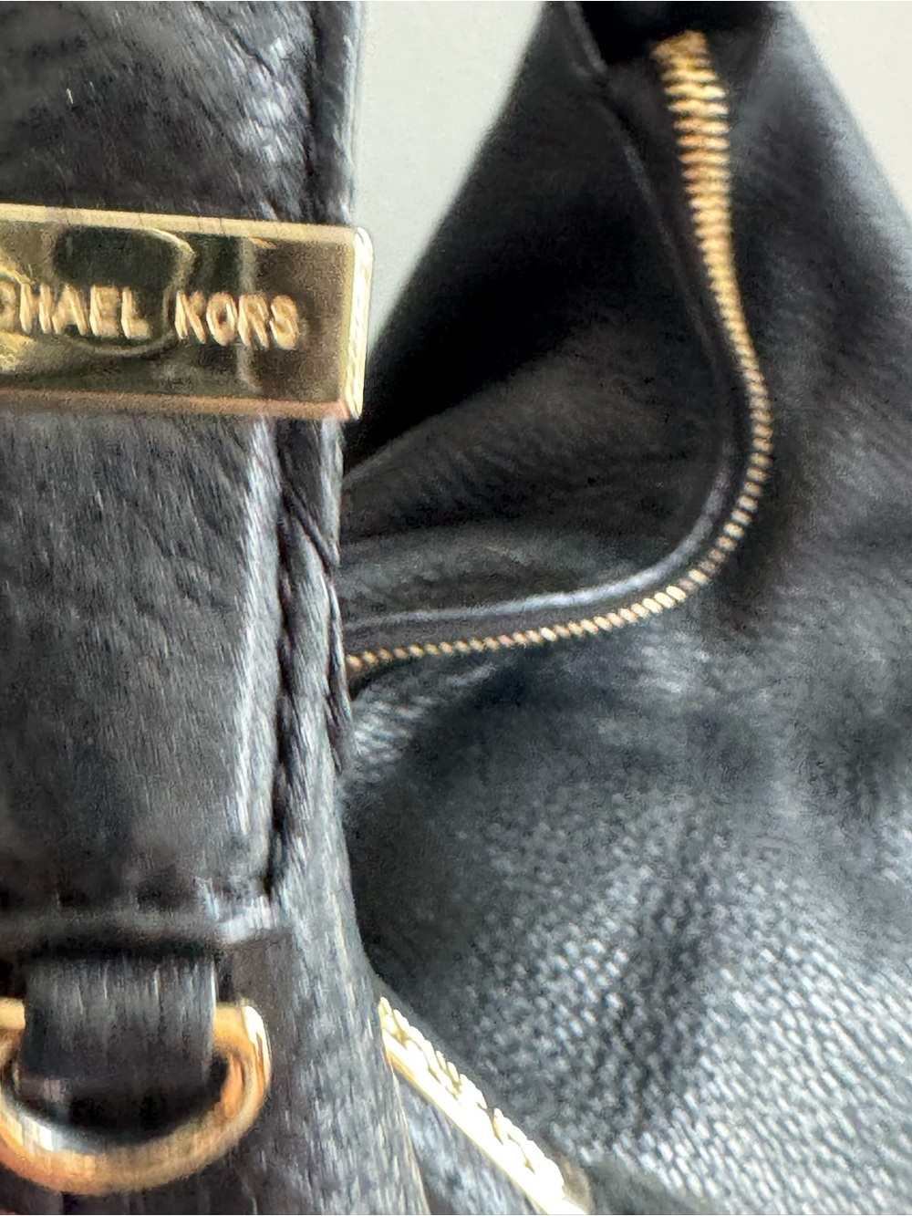 Michael Kors Black Leather Tassel Hobo Shoulder Bag - Picture 8 of 11